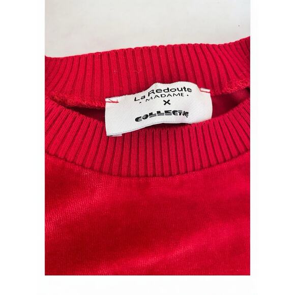La Redoute Madame x Collector Velour Sweatshirt M Retro Logo Limited Edition - Picture 2 of 5